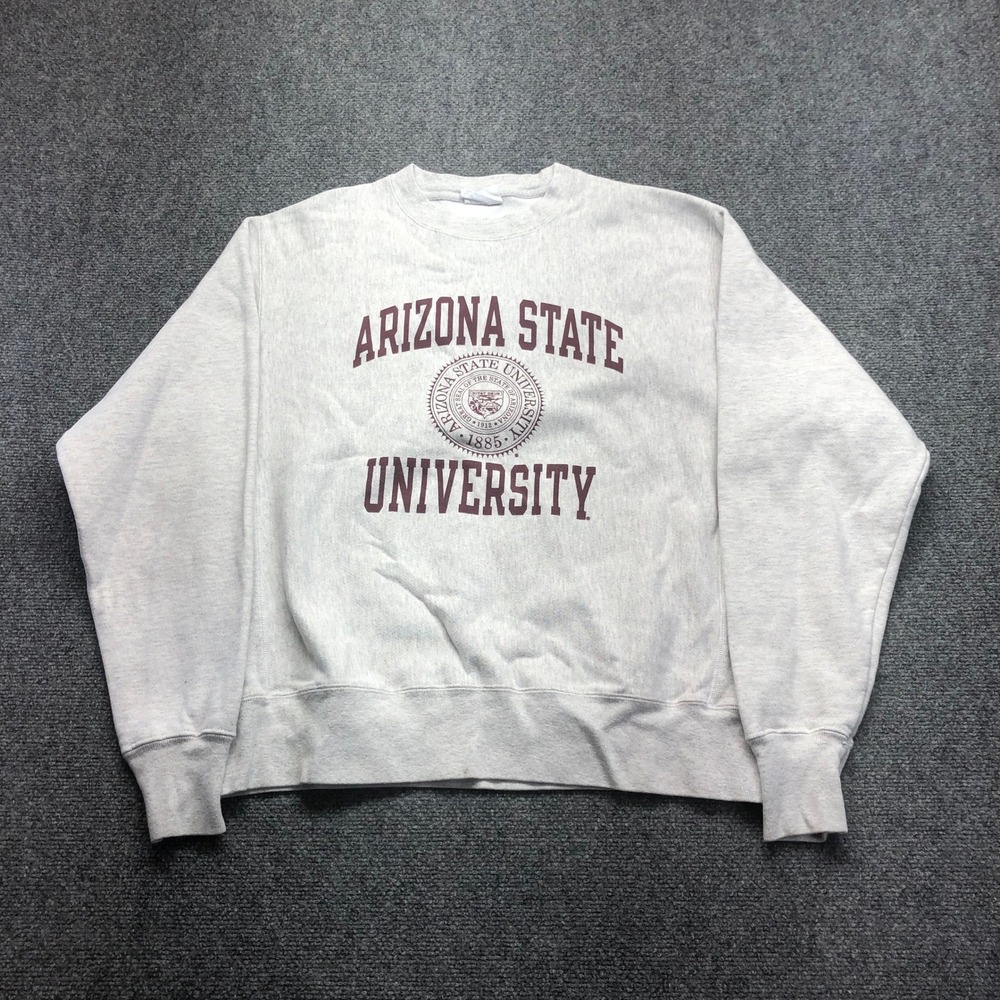 Champion Reverse Weave Arizona State University ASU Sweatshirt Gray Mens Large